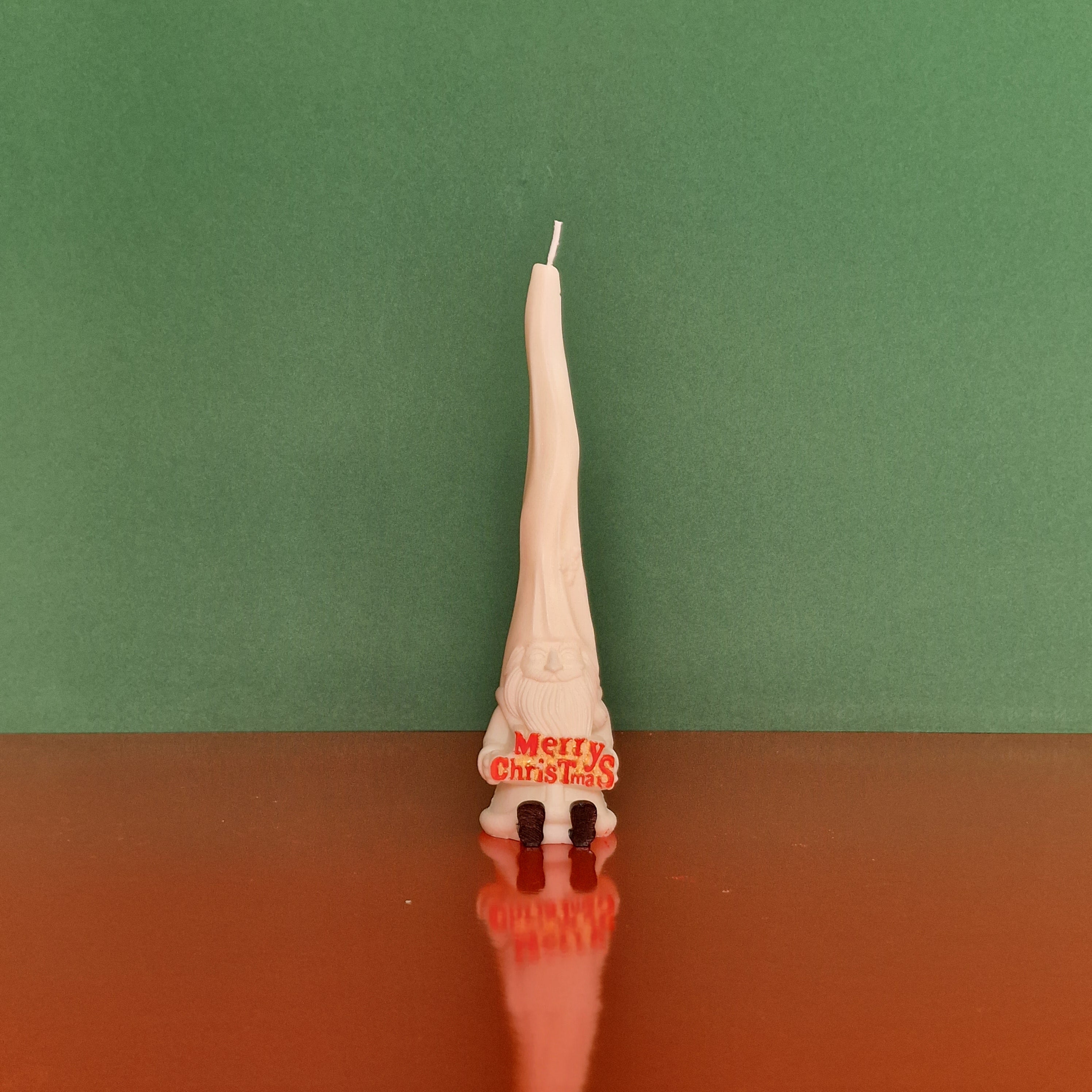 Duende Navideño “Merry Christmas” – Vela Decorativa Artesanal