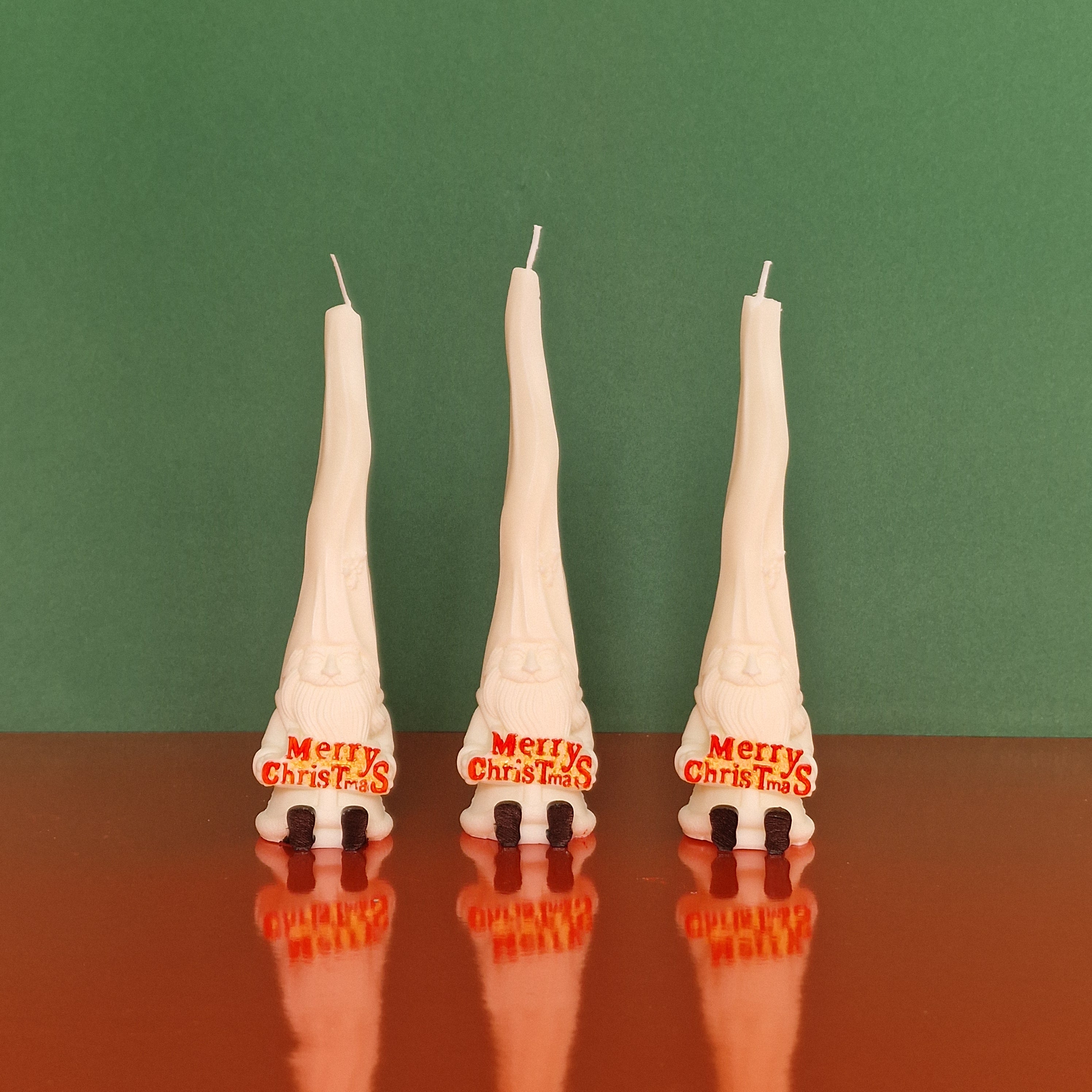 Duende Navideño “Merry Christmas” – Vela Decorativa Artesanal