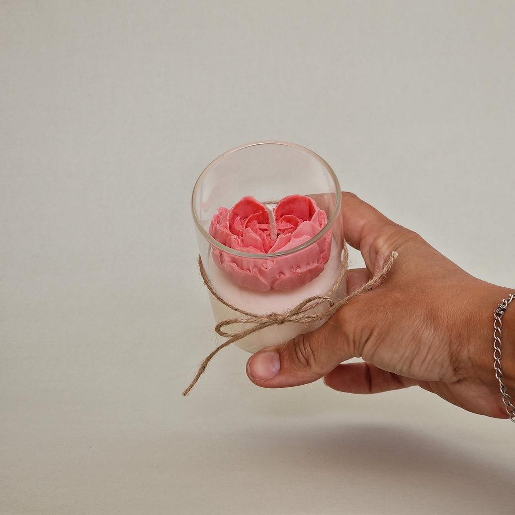 Vela Corazón de Peonía