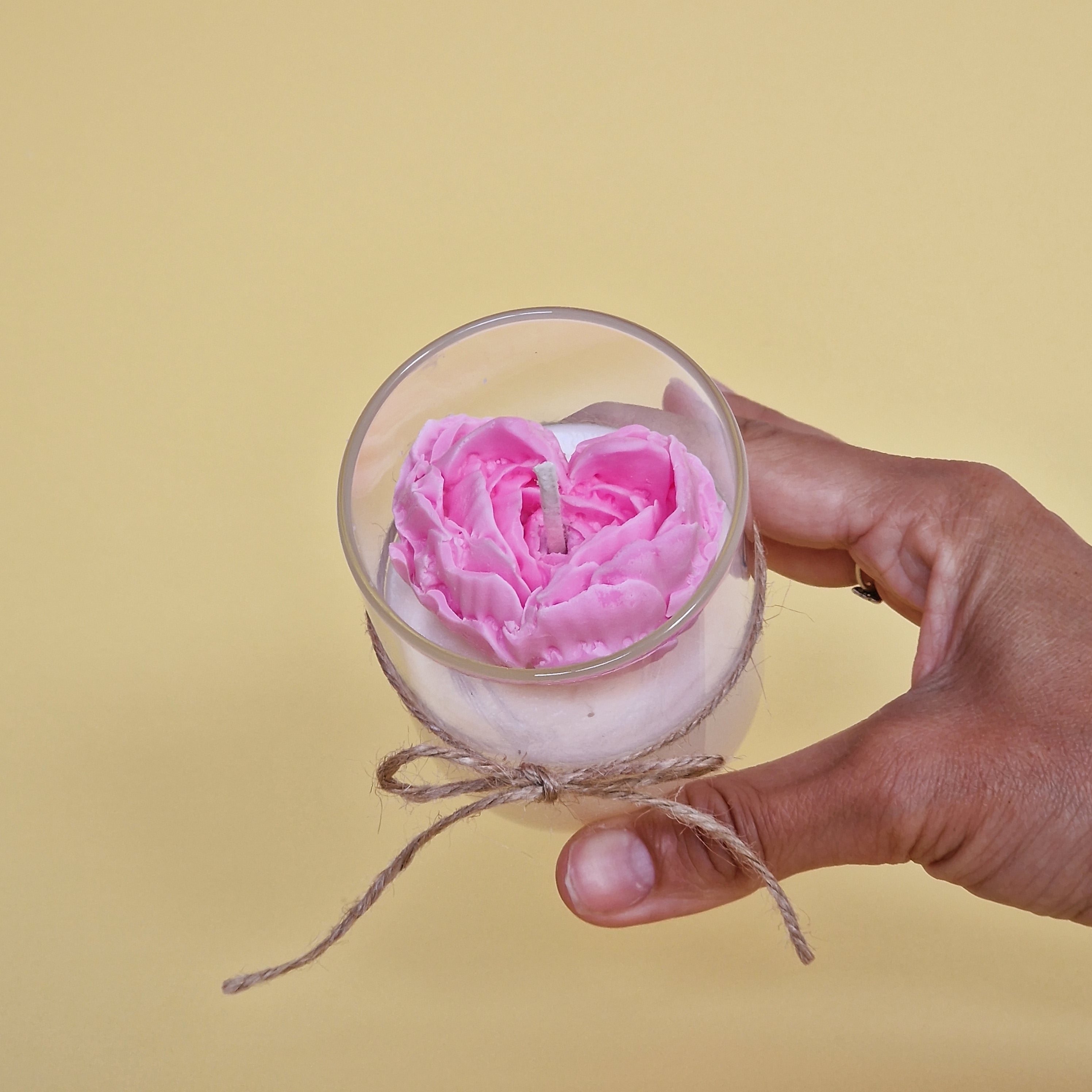 Vela Corazón de Peonía