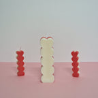 Set Velas Corazones Esculpidos